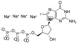 DEOXYGUANOSINE 5'-TRIPHOSPHATE, TETRASODIUM SALT, [8-3H]- Struktur