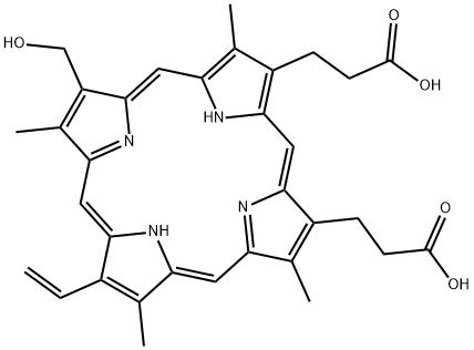 DEUTEROPORPHYRIN IX 2-VINYL, 4-HYDROXYMETHYL Struktur