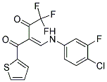 2-[(4-CHLORO-3-FLUOROANILINO)METHYLIDENE]-4,4,4-TRIFLUORO-1-(2-THIENYL)BUTANE-1,3-DIONE Struktur