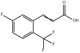 5-FLUORO-2-(TRIFLUOROMETHYL)CINNAMIC ACID Struktur