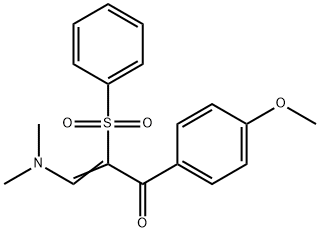 3-(DIMETHYLAMINO)-1-(4-METHOXYPHENYL)-2-(PHENYLSULFONYL)-2-PROPEN-1-ONE Struktur