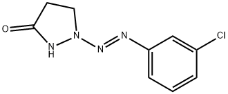 1-[2-(3-CHLOROPHENYL)DIAZENYL]TETRAHYDRO-3H-PYRAZOL-3-ONE Struktur