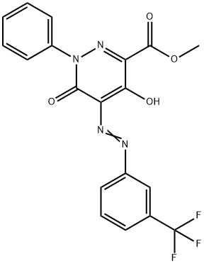 METHYL 4-HYDROXY-6-OXO-1-PHENYL-5-(2-[3-(TRIFLUOROMETHYL)PHENYL]DIAZENYL)-1,6-DIHYDRO-3-PYRIDAZINECARBOXYLATE Struktur