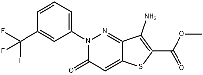 METHYL 7-AMINO-3-OXO-2-[3-(TRIFLUOROMETHYL)PHENYL]-2,3-DIHYDROTHIENO[3,2-C]PYRIDAZINE-6-CARBOXYLATE Struktur