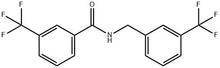 3-(TRIFLUOROMETHYL)-N-[3-(TRIFLUOROMETHYL)BENZYL]BENZENECARBOXAMIDE Struktur