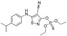 3-[(DIETHOXYPHOSPHOROTHIOYL)OXY]-5-(4-ISOPROPYLANILINO)ISOTHIAZOLE-4-CARBONITRILE Struktur