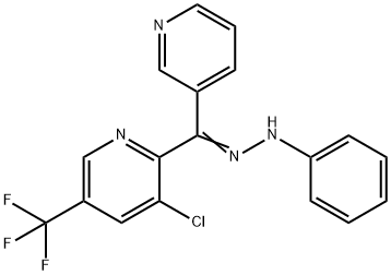 [3-CHLORO-5-(TRIFLUOROMETHYL)-2-PYRIDINYL](3-PYRIDINYL)METHANONE N-PHENYLHYDRAZONE Struktur