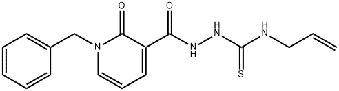 N-ALLYL-2-[(1-BENZYL-2-OXO-1,2-DIHYDRO-3-PYRIDINYL)CARBONYL]-1-HYDRAZINECARBOTHIOAMIDE Struktur