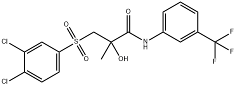 3-[(3,4-DICHLOROPHENYL)SULFONYL]-2-HYDROXY-2-METHYL-N-[3-(TRIFLUOROMETHYL)PHENYL]PROPANAMIDE Struktur