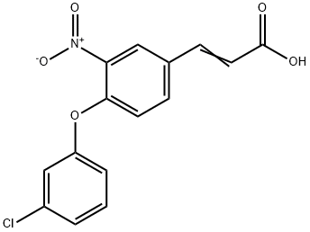 3-[4-(3-CHLOROPHENOXY)-3-NITROPHENYL]ACRYLIC ACID Struktur