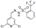 N'1-[(2,6-DICHLORO-4-PYRIDYL)METHYLIDENE]-2-(TRIFLUOROMETHYL)BENZENE-1-SULFONOHYDRAZIDE Struktur