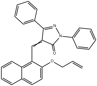 4-([2-(ALLYLOXY)-1-NAPHTHYL]METHYLENE)-2,5-DIPHENYL-2,4-DIHYDRO-3H-PYRAZOL-3-ONE Struktur