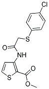 METHYL 3-((2-[(4-CHLOROPHENYL)SULFANYL]ACETYL)AMINO)-2-THIOPHENECARBOXYLATE Struktur