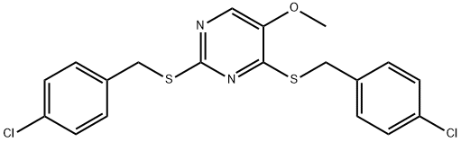 2,4-BIS[(4-CHLOROBENZYL)SULFANYL]-5-METHOXYPYRIMIDINE Struktur