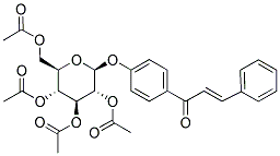 3,5-DI(ACETYLOXY)-2-[(ACETYLOXY)METHYL]-6-(4-CINNAMOYLPHENOXY)TETRAHYDRO-2H-PYRAN-4-YL ACETATE Struktur