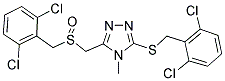 2,6-DICHLOROBENZYL (5-[(2,6-DICHLOROBENZYL)SULFANYL]-4-METHYL-4H-1,2,4-TRIAZOL-3-YL)METHYL SULFOXIDE Struktur