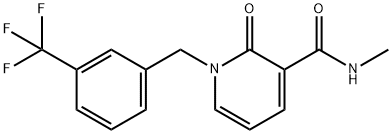 N-METHYL-2-OXO-1-[3-(TRIFLUOROMETHYL)BENZYL]-1,2-DIHYDRO-3-PYRIDINECARBOXAMIDE Struktur