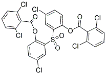 4-CHLORO-2-((5-CHLORO-2-[(2,6-DICHLOROBENZOYL)OXY]PHENYL)SULFONYL)PHENYL 2,6-DICHLOROBENZOATE Struktur