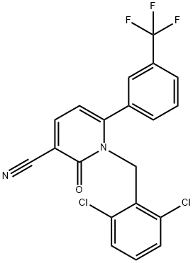 1-(2,6-DICHLOROBENZYL)-2-OXO-6-[3-(TRIFLUOROMETHYL)PHENYL]-1,2-DIHYDRO-3-PYRIDINECARBONITRILE Struktur