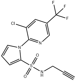 1-[3-CHLORO-5-(TRIFLUOROMETHYL)-2-PYRIDINYL]-N-(2-PROPYNYL)-1H-PYRROLE-2-SULFONAMIDE Struktur