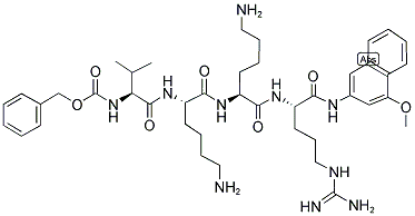 CBZ-VAL-LYS-LYS-ARG-4-METHOXY-BETA-NAPHTHYLAMIDE Struktur