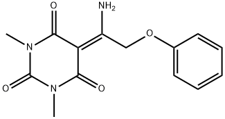 5-(1-AMINO-2-PHENOXYETHYLIDENE)-1,3-DIMETHYL-2,4,6(1H,3H,5H)-PYRIMIDINETRIONE Struktur