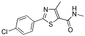 2-(4-CHLOROPHENYL)-N,4-DIMETHYL-1,3-THIAZOLE-5-CARBOXAMIDE Struktur