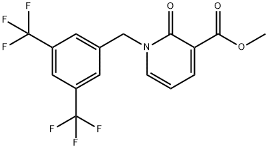 METHYL 1-[3,5-BIS(TRIFLUOROMETHYL)BENZYL]-2-OXO-1,2-DIHYDRO-3-PYRIDINECARBOXYLATE Struktur