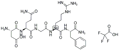 H-ASP-GLN-GLY-ARG-PHE-NH2 TFA Struktur