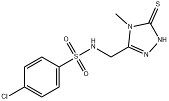 4-CHLORO-N-[(4-METHYL-5-SULFANYL-4H-1,2,4-TRIAZOL-3-YL)METHYL]BENZENESULFONAMIDE Struktur