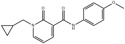 1-(CYCLOPROPYLMETHYL)-N-(4-METHOXYPHENYL)-2-OXO-1,2-DIHYDRO-3-PYRIDINECARBOXAMIDE Struktur