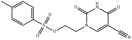 2-[5-CYANO-2,4-DIOXO-3,4-DIHYDRO-1(2H)-PYRIMIDINYL]ETHYL 4-METHYLBENZENESULFONATE Struktur