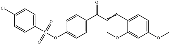 4-[3-(2,4-DIMETHOXYPHENYL)ACRYLOYL]PHENYL 4-CHLOROBENZENESULFONATE Struktur