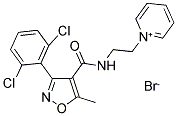 1-[2-(([3-(2,6-DICHLOROPHENYL)-5-METHYLISOXAZOL-4-YL]CARBONYL)AMINO)ETHYL]PYRIDINIUM BROMIDE Struktur