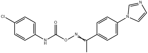 1-[4-(([(4-CHLOROANILINO)CARBONYL]OXY)ETHANIMIDOYL)PHENYL]-1H-IMIDAZOLE Struktur