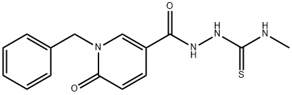 2-[(1-BENZYL-6-OXO-1,6-DIHYDRO-3-PYRIDINYL)CARBONYL]-N-METHYL-1-HYDRAZINECARBOTHIOAMIDE Struktur