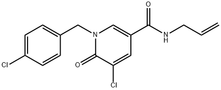 N-ALLYL-5-CHLORO-1-(4-CHLOROBENZYL)-6-OXO-1,6-DIHYDRO-3-PYRIDINECARBOXAMIDE Struktur