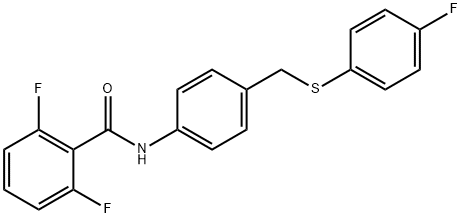 2,6-DIFLUORO-N-(4-([(4-FLUOROPHENYL)SULFANYL]METHYL)PHENYL)BENZENECARBOXAMIDE Struktur