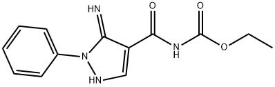 ETHYL N-[(3-IMINO-2-PHENYL-2,3-DIHYDRO-1H-PYRAZOL-4-YL)CARBONYL]CARBAMATE Struktur