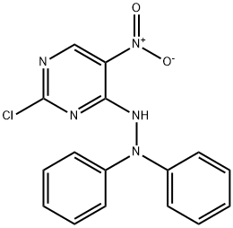 2-CHLORO-4-(2,2-DIPHENYLHYDRAZINO)-5-NITROPYRIMIDINE Struktur