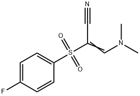 3-(DIMETHYLAMINO)-2-[(4-FLUOROPHENYL)SULFONYL]ACRYLONITRILE Struktur