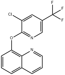 3-CHLORO-2-(8-QUINOLYLOXY)-5-(TRIFLUOROMETHYL)PYRIDINE Struktur