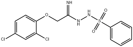 N'-[2-(2,4-DICHLOROPHENOXY)ETHANIMIDOYL]BENZENESULFONOHYDRAZIDE Struktur