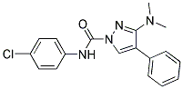 N-(4-CHLOROPHENYL)-3-(DIMETHYLAMINO)-4-PHENYL-1H-PYRAZOLE-1-CARBOXAMIDE Struktur