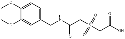 2-((2-[(3,4-DIMETHOXYBENZYL)AMINO]-2-OXOETHYL)SULFONYL)ACETIC ACID Struktur