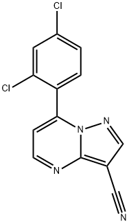 7-(2,4-DICHLOROPHENYL)PYRAZOLO[1,5-A]PYRIMIDINE-3-CARBONITRILE Struktur