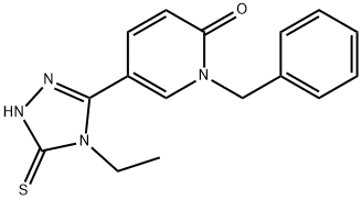 1-BENZYL-5-(4-ETHYL-5-SULFANYL-4H-1,2,4-TRIAZOL-3-YL)-2(1H)-PYRIDINONE Struktur