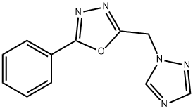 2-PHENYL-5-(1H-1,2,4-TRIAZOL-1-YLMETHYL)-1,3,4-OXADIAZOLE Struktur