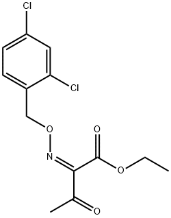 ETHYL 2-([(2,4-DICHLOROBENZYL)OXY]IMINO)-3-OXOBUTANOATE Struktur