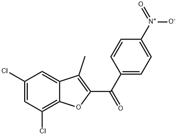 (5,7-DICHLORO-3-METHYL-1-BENZOFURAN-2-YL)(4-NITROPHENYL)METHANONE Struktur